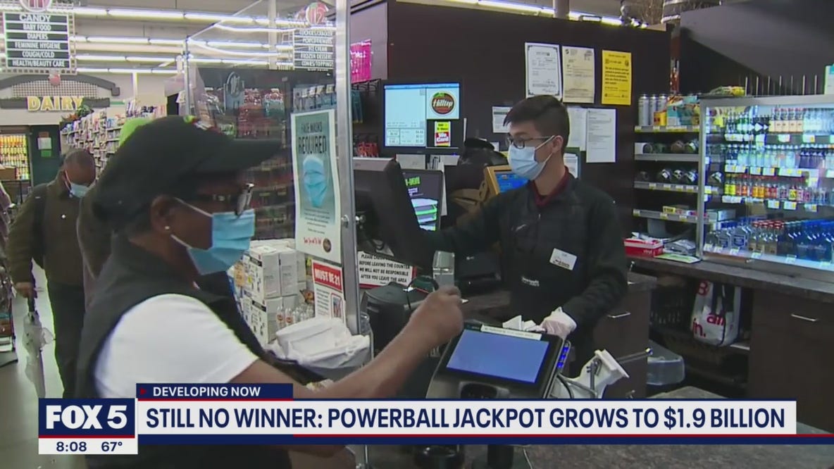 Powerball jackpot up to record $1.9 billion